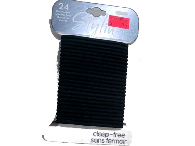 Ponyholder 24-pc. Black Clasp free Stylin