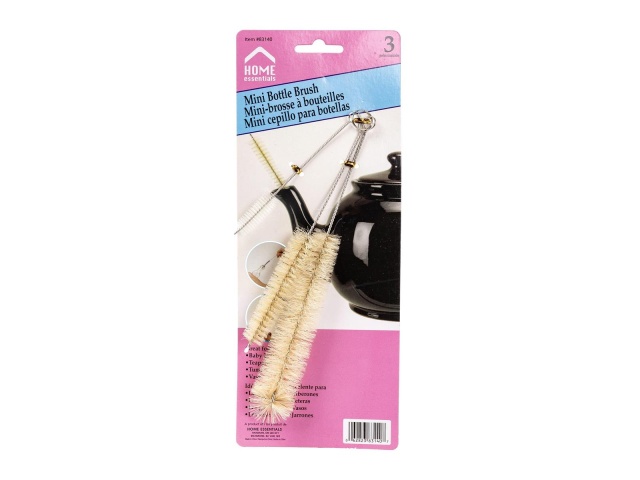 MINI BOTTLE BRUSHES 3-PC T.O.C. (NET) Home Essentials