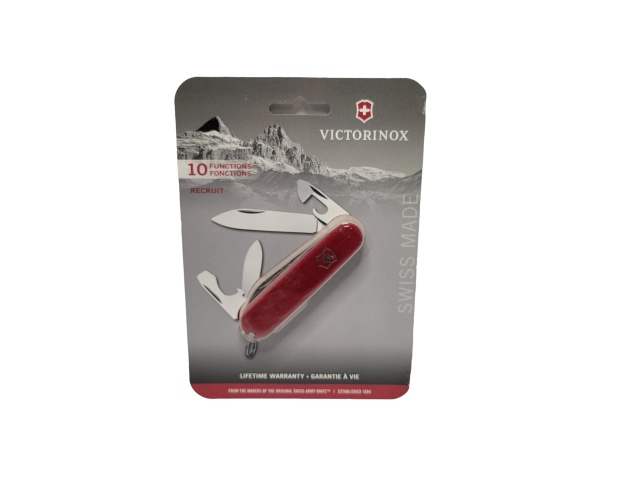 Swiss Army Knife 10 function Recruit® Red 84mm