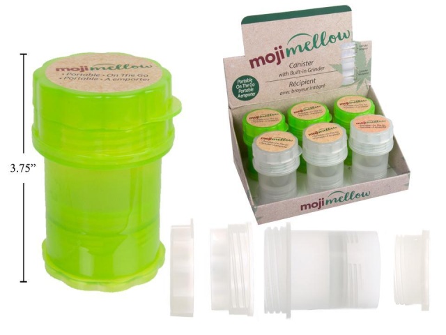 Canister W/ Grinder, Label, 6/DSP, 2 Col. Moji Mellow