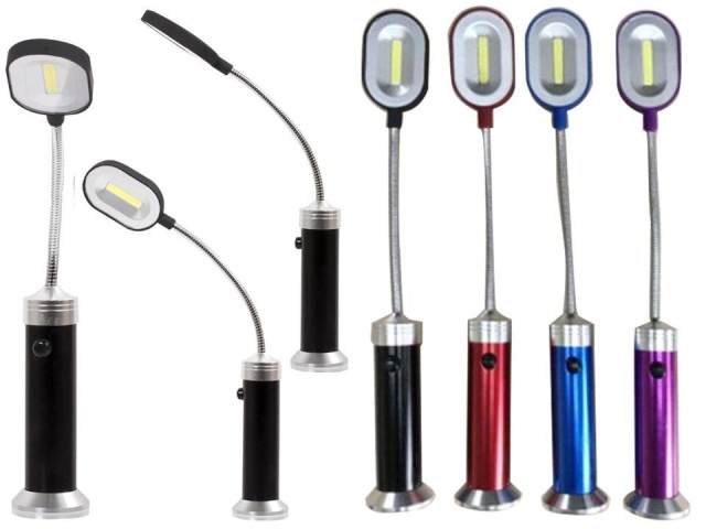 Flex Magnet COB Light 3 AAA Batteries Incld. Aluminum Focus Electronics