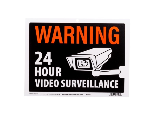 PVC Sign Video Surveillance\