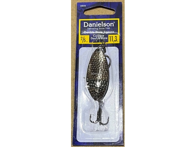 Danielson DD14HNCK Double Dare Hammered Spoon, 1/4oz, w/Treble &