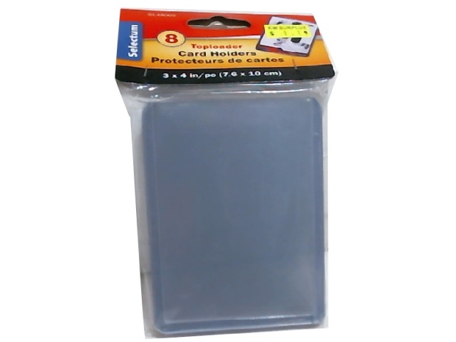 Card Holders 3X4\'\' 8 Pk.Toploader