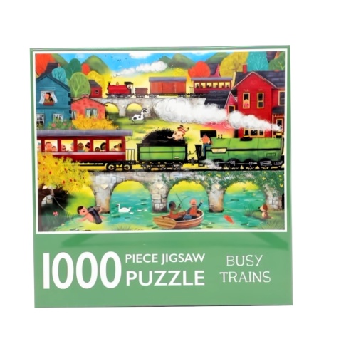 Jigsaw Puzzle 1000pc. Busy Trains