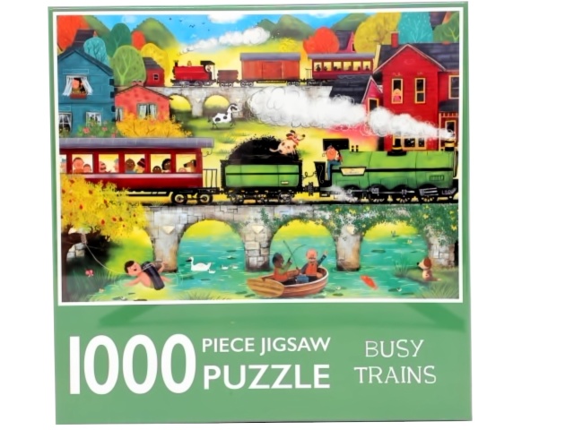 Jigsaw Puzzle 1000pc. Busy Trains