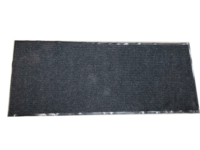 Rubber Mat Black entrance with back 60x150 cm