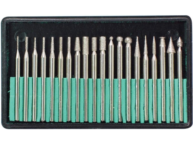 Diamond point set 20pc 1/8 shank - dremel bits