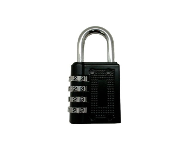 4 Digit Combination Padlock Black