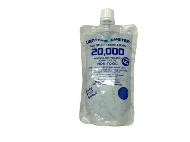 Gel Beads 7.5mm 20,000pcs. 200mL Non-Toxic Lightning Blaster