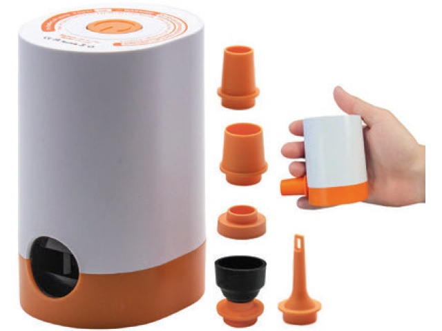 Mini Air Pump - Lightweight And Portable 6x5x8.5 Cm - 5 Adaptors Included