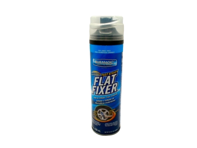 Flat Fixer 530mL Blue Magic Seals & Inflates Tires Instantly (need Lables)