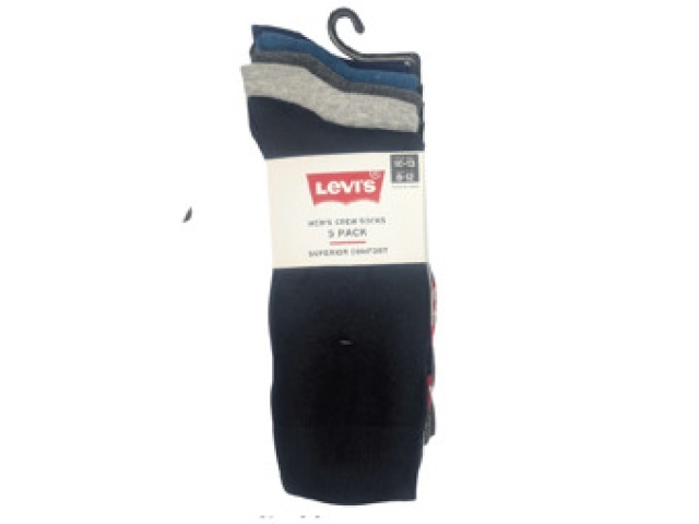 Levi\'s Crew Socks - Men\'s 5 Pack Size 10-13