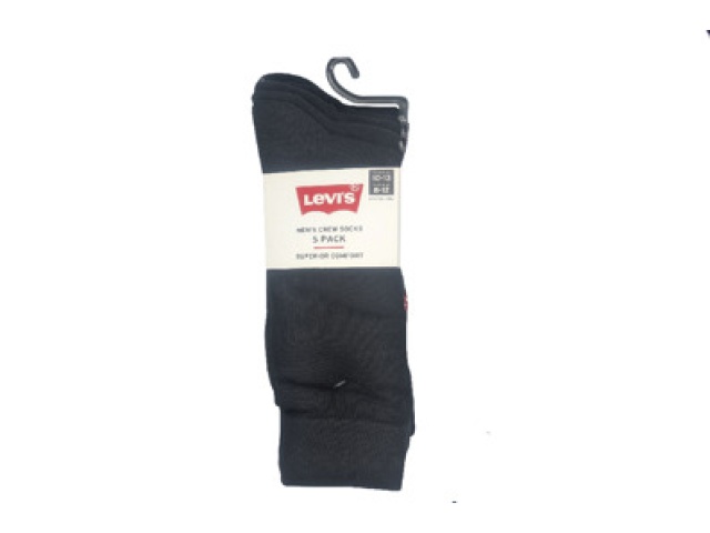 Levi\'s Crew Socks - Men\'s 5 Pack Size 10-13