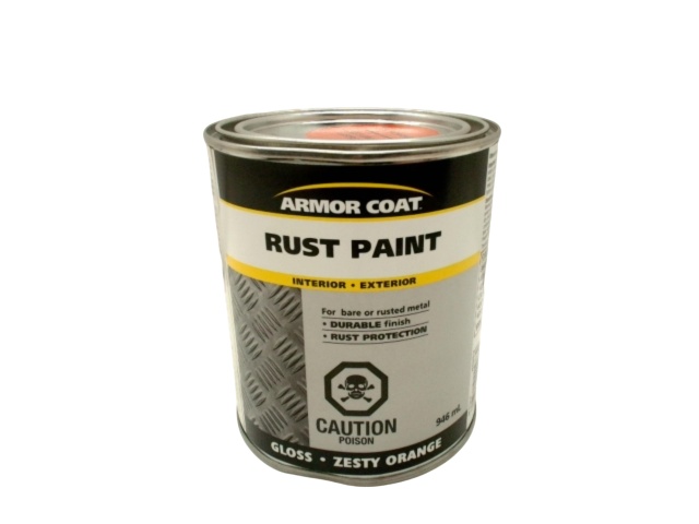 Rust Paint 946ml. Zesty Orange Interior Exterior Armor Coat