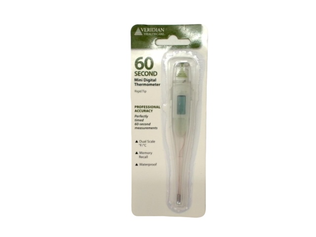 60 Second Mini Digital Thermometer Veridian Healthcare