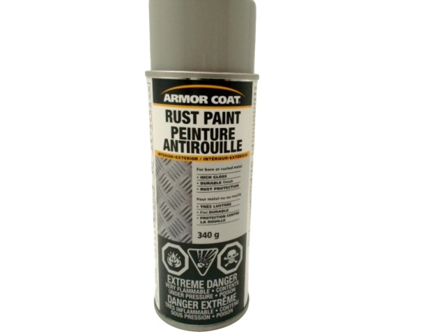 Rust Spray Paint Misty Grey 340g. Interior Exterior Armor Coat
