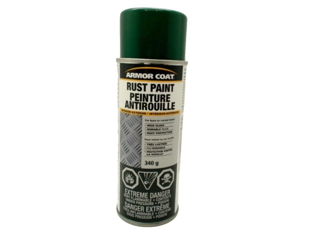 Rust Spray Paint Shutter Green 340g. Interior Exterior Armor Coat