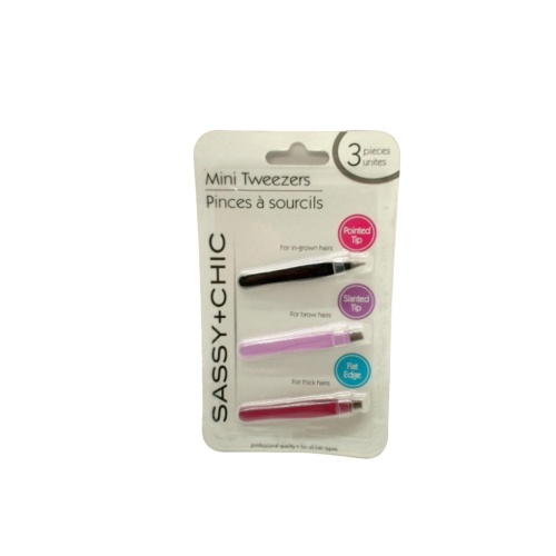 3 Piece Mini Tweezers Sassy + Chic