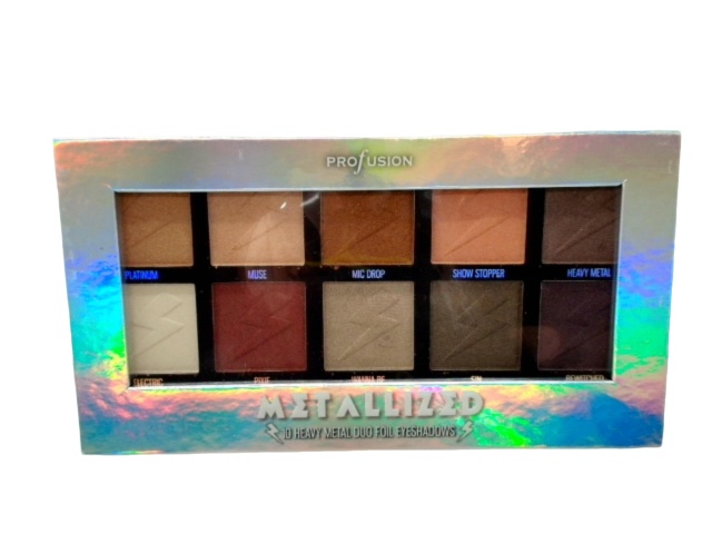 Make Up Kit Metallized Profusion 10 Eyeshadows
